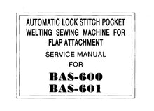 Load image into Gallery viewer, BROTHER BAS-600 BAS-601 SERVICE MANUAL BOOK IN ENGLISH SEWING MACHINE