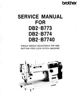 Load image into Gallery viewer, BROTHER DB2-B773 DB2-B774 DB2-B7740 SERVICE MANUAL BOOK IN ENGLISH SEWING MACHINE