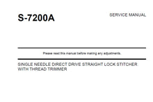 Load image into Gallery viewer, BROTHER S-7200A SERVICE MANUAL BOOK IN ENGLISH SEWING MACHINE