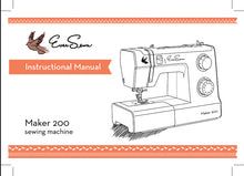 Load image into Gallery viewer, EVERSEWN MAKER 200 INSTRUCTION MANUAL BOOK IN ENGLISH SEWING MACHINE