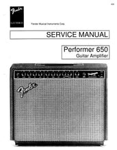 Load image into Gallery viewer, FENDER PERFORMER 650 SERVICE MANUAL BOOK IN ENGLISH GUITAR AMPLIFIER
