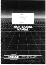 Load image into Gallery viewer, FERROGRAPH LOGIC 7 MAINTENANCE MANUAL BOOK IN ENGLISH TAPE RECORDER