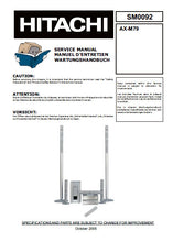 Load image into Gallery viewer, HITACHI AX-M79 SERVICE MANUAL BOOK IN ENGLISH MINI COMPONENT HIFI