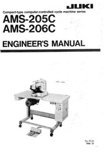 Load image into Gallery viewer, JUKI AMS-205C AMS-206C ENGINEERS MANUAL BOOK IN ENGLISH SEWING MACHINE