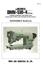 Load image into Gallery viewer, JUKI DMN-530-4 ENGINEERS MANUAL BOOK IN ENGLISH SEWING MACHINE