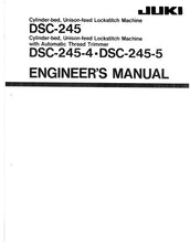 Load image into Gallery viewer, JUKI DSC-245 DSC-245-4 DSC-245-5 ENGINEERS MANUAL BOOK IN ENGLISH SEWING MACHINE