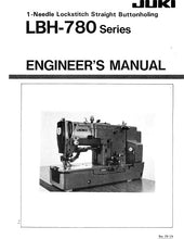 Load image into Gallery viewer, JUKI LBH-780 SERIES ENGINEERS MANUAL BOOK IN ENGLISH SEWING MACHINE