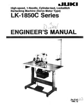 Load image into Gallery viewer, JUKI LK-1850C SERIES ENGINEERS MANUAL BOOK IN ENGLISH SEWING MACHINE