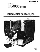 Load image into Gallery viewer, JUKI LK-980 SERIES ENGINEERS MANUAL BOOK IN ENGLISH SEWING MACHINE