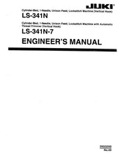 Load image into Gallery viewer, JUKI LS-341N LS-341N-7 ENGINEERS MANUAL BOOK IN ENGLISH SEWING MACHINE