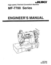 Load image into Gallery viewer, JUKI MF-7700 SERIES ENGINEERS MANUAL BOOK IN ENGLISH SEWING MACHINE