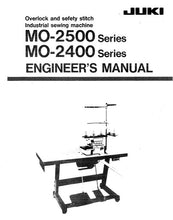 Load image into Gallery viewer, JUKI MO-2400 SERIES MO-2500 SERIES ENGINEERS MANUAL BOOK IN ENGLISH SEWING MACHINE