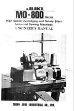 Load image into Gallery viewer, JUKI MO-800 SERIES ENGINEERS MANUAL BOOK IN ENGLISH SEWING MACHINE