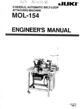 Load image into Gallery viewer, JUKI MOL-154 ENGINEERS MANUAL BOOK IN ENGLISH SEWING MACHINE