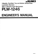 Load image into Gallery viewer, JUKI PLW-1246 ENGINEERS MANUAL BOOK IN ENGLISH SEWING MACHINE