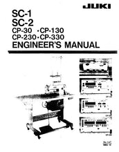 Load image into Gallery viewer, JUKI SC-1 SC-2 ENGINEERS MANUAL BOOK IN ENGLISH SEWING MACHINE