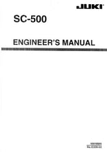 Load image into Gallery viewer, JUKI SC-500 ENGINEERS MANUAL BOOK IN ENGLISH SEWING MACHINE