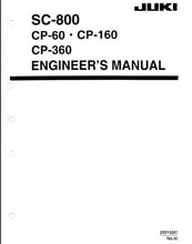 Load image into Gallery viewer, JUKI SC-800 ENGINEERS MANUAL BOOK IN ENGLISH SEWING MACHINE