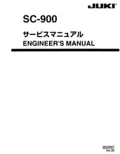 Load image into Gallery viewer, JUKI SC-900 ENGINEERS MANUAL BOOK IN ENGLISH SEWING MACHINE