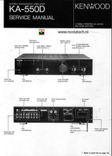 Load image into Gallery viewer, KENWOOD KA-550D SERVICE MANUAL BOOK IN ENGLISH STEREO INTEGRATED AMPLIFIER