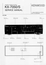 Load image into Gallery viewer, KENWOOD KX-7050 KX-7050S SERVICE MANUAL BOOK IN ENGLISH STEREO CASSETTE DECK