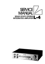 Load image into Gallery viewer, LUXMAN L-4 SERVICE MANUAL BOOK IN ENGLISH SOLID STATE STEREO INTEGRATED AMPLIFIER