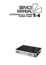 Load image into Gallery viewer, LUXMAN T-4 SERVICE MANUAL BOOK IN ENGLISH ACCUTOUCH C.L.L. AM FM STEREO TUNER