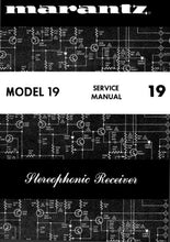 Load image into Gallery viewer, MARANTZ 19 SERVICE MANUAL BOOK IN ENGLISH STEREOPHONIC RECEIVER