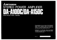 Load image into Gallery viewer, MITSUBISHI DA-A10DC DA-A15DC INSTRUCTION BOOK IN ENGLISH STEREO POWER AMPLIFIER