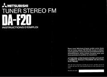 Load image into Gallery viewer, MITSUBISHI DA-F20 INSTRUCTIONS D'EMPLOI EN FRANCAIS TUNER STEREO FM