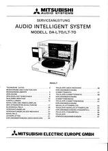 Load image into Gallery viewer, MITSUBISHI DA-L70 DA-LT70 SERVICEANLEITUNG BUCH DEUTSCH AUDIO INTELLIGENT SYSTEM