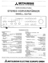 Load image into Gallery viewer, MITSUBISHI DA-P30 SERVICEANLEITUNG BUCH DEUTSCH STEREO VORVERSTARKER