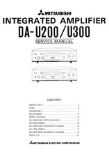 Load image into Gallery viewer, MITSUBISHI DA-U200 DA-U300 SERVICE MANUAL IN ENGLISH INTEGRATED AMPLIFIER