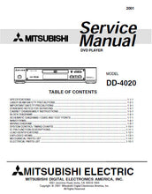 Load image into Gallery viewer, MITSUBISHI DD-4020 SERVICE MANUAL BOOK IN ENGLISH DVD PLAYER