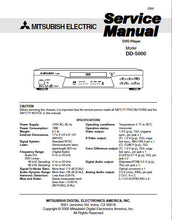 Load image into Gallery viewer, MITSUBISHI DD-5000 SERVICE MANUAL BOOK IN ENGLISH DVD PLAYER