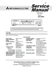 Load image into Gallery viewer, MITSUBISHI DD-6000 SERVICE MANUAL BOOK IN ENGLISH DVD PLAYER