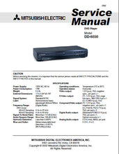 Load image into Gallery viewer, MITSUBISHI DD-6030 SERVICE MANUAL BOOK IN ENGLISH DVD PLAYER