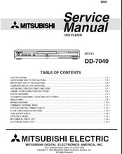 Load image into Gallery viewer, MITSUBISHI DD-7040 SERVICE MANUAL BOOK IN ENGLISH DVD PLAYER
