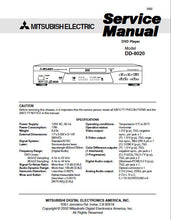 Load image into Gallery viewer, MITSUBISHI DD-8020 SERVICE MANUAL BOOK IN ENGLISH DVD PLAYER