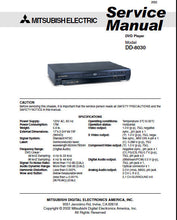 Load image into Gallery viewer, MITSUBISHI DD-8030 SERVICE MANUAL BOOK IN ENGLISH DVD PLAYER