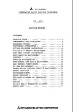 Load image into Gallery viewer, MITSUBISHI DP-EC1 SERVICE MANUAL BOOK IN ENGLISH INTEGRATED LOGIC CONTROL TURNTABLE