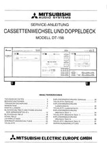 Load image into Gallery viewer, MITSUBISHI DT-156 SERVICEANLEITUNG BUCH DEUTSCH CASSETTENWECHSEL UND DOPPELDECK