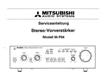 Load image into Gallery viewer, MITSUBISHI M-P04 SERVICEANLEITUNG BUCH DEUTSCH STEREO VORVERSTARKER
