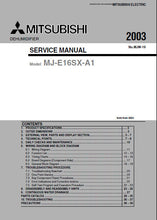 Load image into Gallery viewer, MITSUBISHI MJ-E16SX-A1 SERVICE MANUAL BOOK IN ENGLISH DEHUMIDIFIER