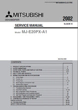 Load image into Gallery viewer, MITSUBISHI MJ-E20PX-A1 SERVICE MANUAL BOOK IN ENGLISH DEHUMIDIFIER