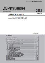 Load image into Gallery viewer, MITSUBISHI MJ-E26RX-A1 SERVICE MANUAL BOOK IN ENGLISH DEHUMIDIFIER