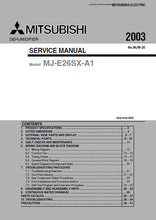 Load image into Gallery viewer, MITSUBISHI MJ-E26SX-A1 SERVICE MANUAL BOOK IN ENGLISH DEHUMIDIFIER