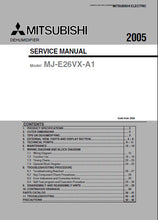 Load image into Gallery viewer, MITSUBISHI MJ-E26VX-A1 SERVICE MANUAL BOOK IN ENGLISH DEHUMIDIFIER