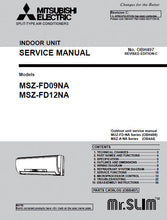Load image into Gallery viewer, MITSUBISHI MSZ-FD09NA MSZ-FD12NA SERVICE MANUAL BOOK IN ENGLISH SPLIT TYPE AIR CONDITIONERS