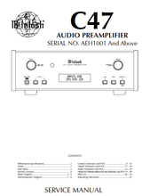 Load image into Gallery viewer, McINTOSH C47 SERVICE MANUAL BOOK IN ENGLISH AUDIO PREAMPLIFIER